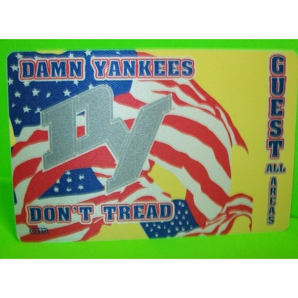 Damn Yankees Don't Tread Tour Backstage Pass Hard Rock Music Ted Nugent Styx - Picture 1 of 3